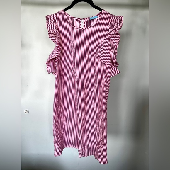 J. McLaughlin Striped Ruffle Dress - Picture 1 of 5